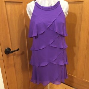 SL Fashions Knee Length Purple Cocktail Dress  14P